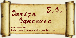 Darija Vančević vizit kartica